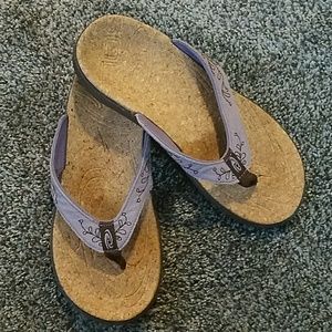 SOLE cork sole sandals with arch support purple